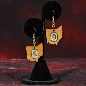 Handmade Ohio State Buckeyes earrings
